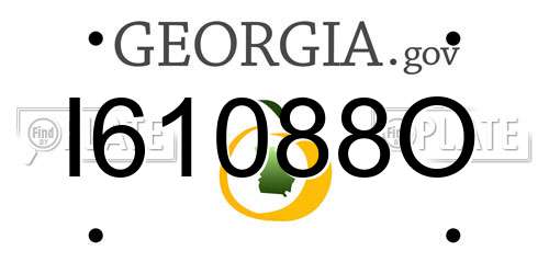 I61088O Georgia License Plate