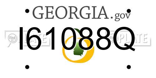 I61088Q Georgia License Plate