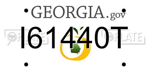 I61440T Georgia License Plate