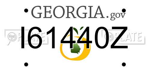 I61440Z Georgia License Plate