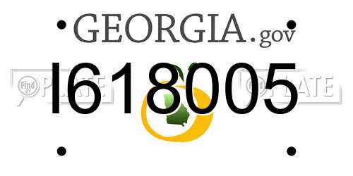 I618005 Georgia License Plate