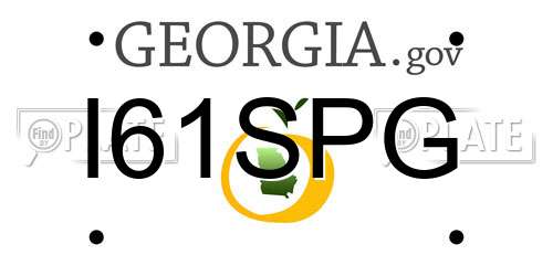 I61SPG Georgia License Plate