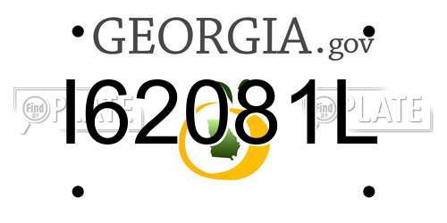 I62081L Georgia License Plate