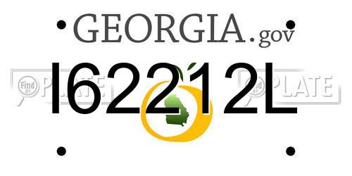 I62212L Georgia License Plate