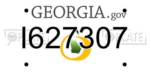 I627307 Georgia License Plate