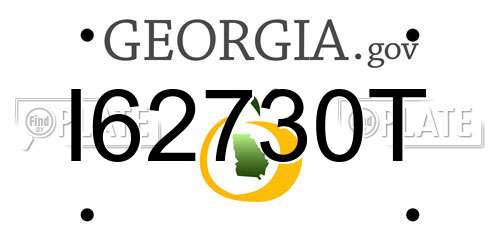 I62730T Georgia License Plate