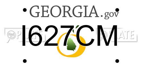 I627CM Georgia License Plate