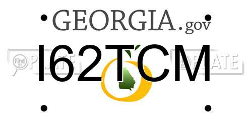 I62TCM Georgia License Plate