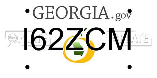 I62ZCM Georgia License Plate