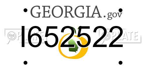 I652522 Georgia License Plate
