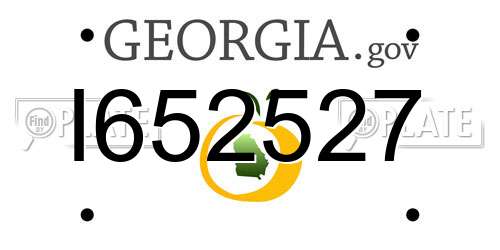 I652527 Georgia License Plate