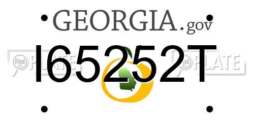 I65252T Georgia License Plate