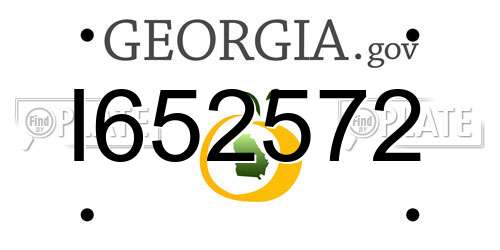 I652572 Georgia License Plate