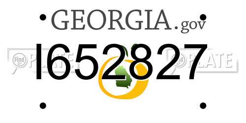 I652827 Georgia License Plate