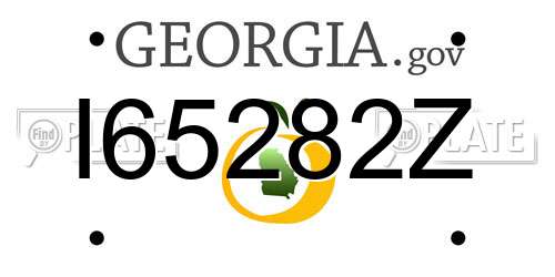 I65282Z Georgia License Plate