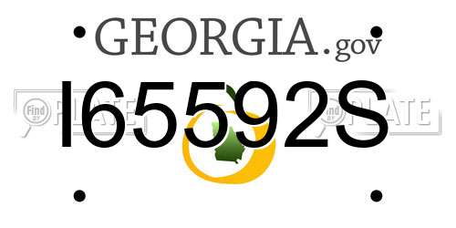 I65592S Georgia License Plate