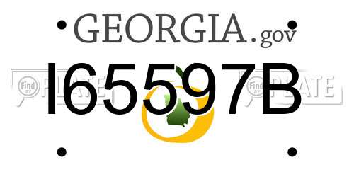 I65597B Georgia License Plate
