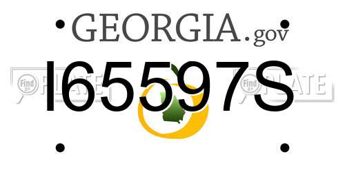 I65597S Georgia License Plate