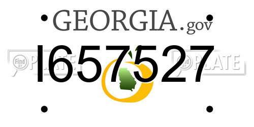 I657527 Georgia License Plate