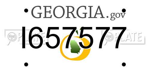 I657577 Georgia License Plate
