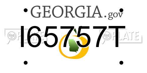 I65757T Georgia License Plate