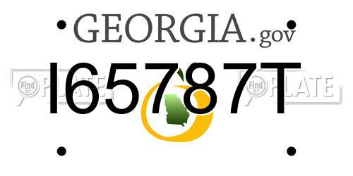 I65787T Georgia License Plate
