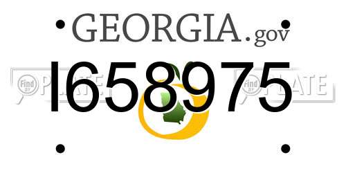 I658975 Georgia License Plate