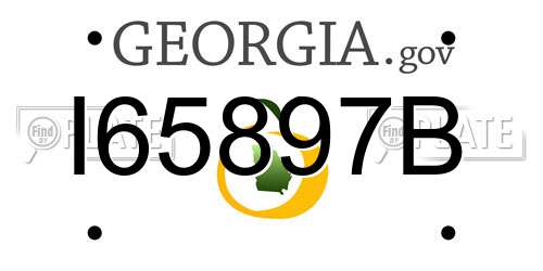 I65897B Georgia License Plate