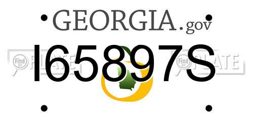 I65897S Georgia License Plate