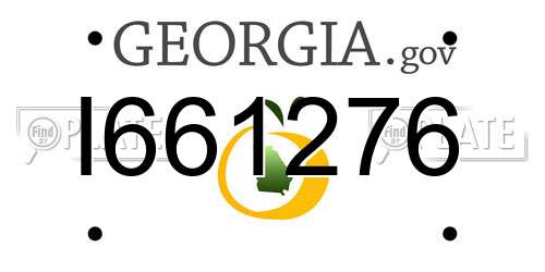 I661276 Georgia License Plate