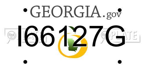 I66127G Georgia License Plate