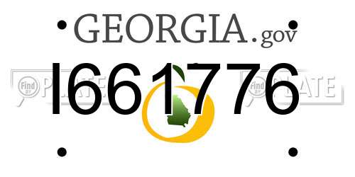 I661776 Georgia License Plate