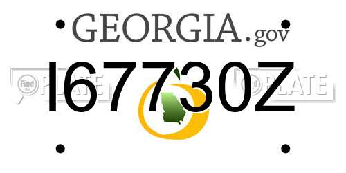 I67730Z Georgia License Plate