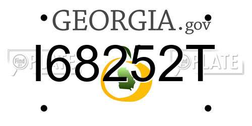 I68252T Georgia License Plate