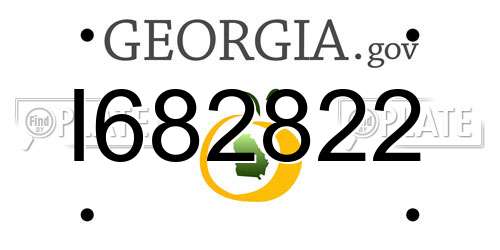 I682822 Georgia License Plate
