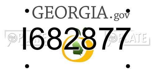I682877 Georgia License Plate