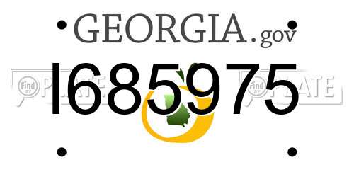 I685975 Georgia License Plate