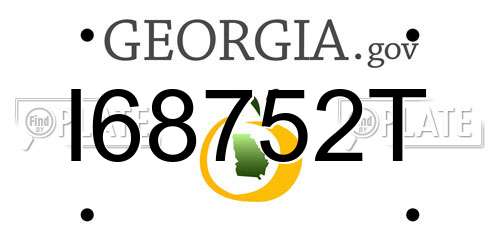I68752T Georgia License Plate