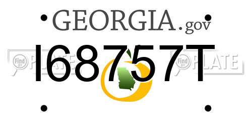 I68757T Georgia License Plate