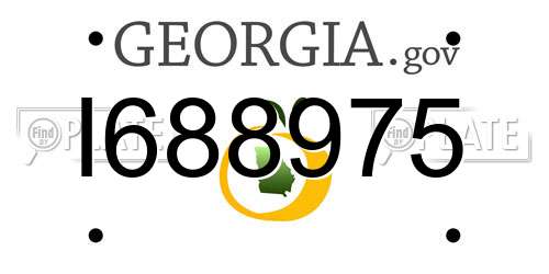 I688975 Georgia License Plate
