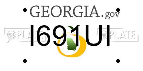 I691UI Georgia License Plate