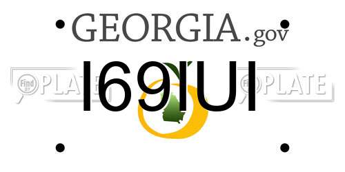 I69IUI Georgia License Plate