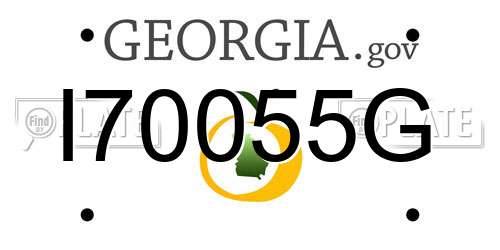 I70055G Georgia License Plate