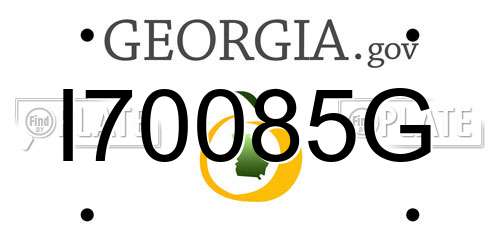 I70085G Georgia License Plate