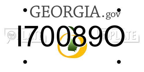 I70089O Georgia License Plate