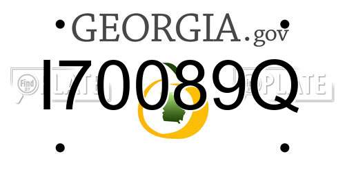I70089Q Georgia License Plate