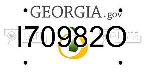 I70982O Georgia License Plate