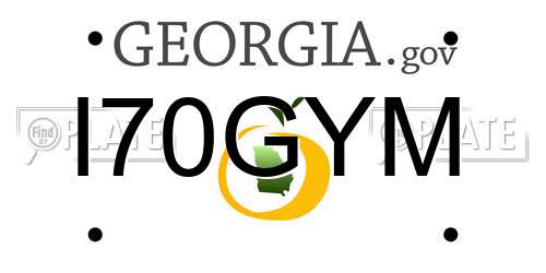 I70GYM Georgia License Plate