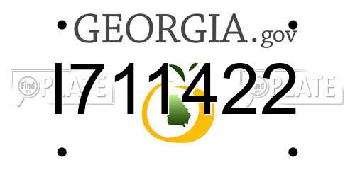 I711422 Georgia License Plate