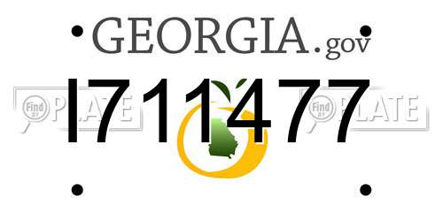 I711477 Georgia License Plate